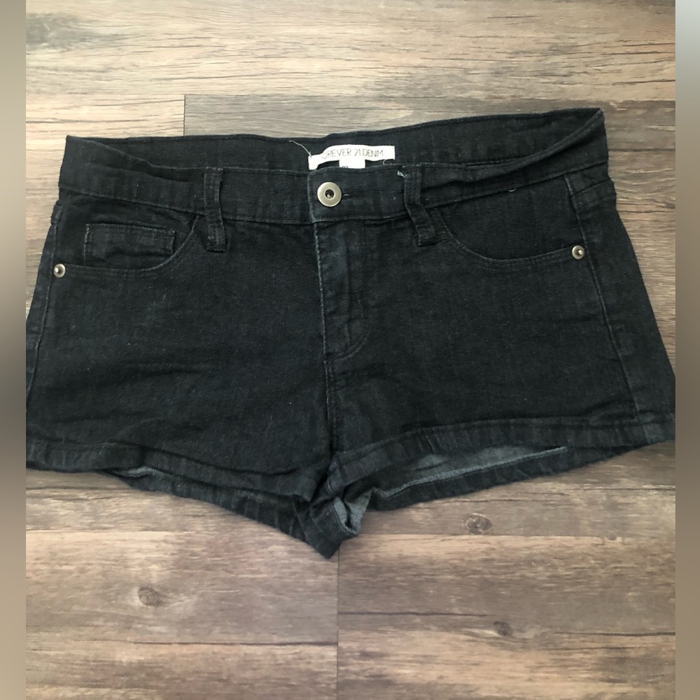 Forever 21 Dark Blue Denim Shorts, Size 27